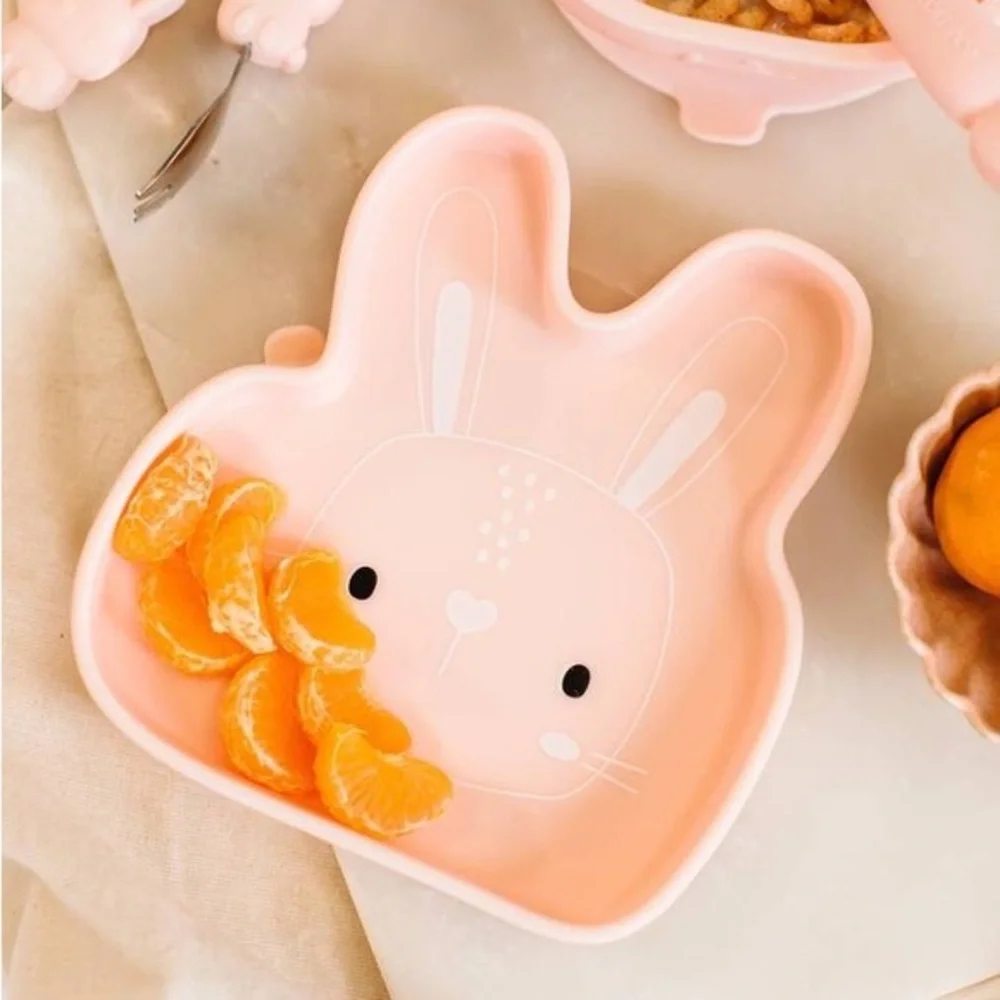 Silicone Snack Plate - Bunny by Loulou Lollipop